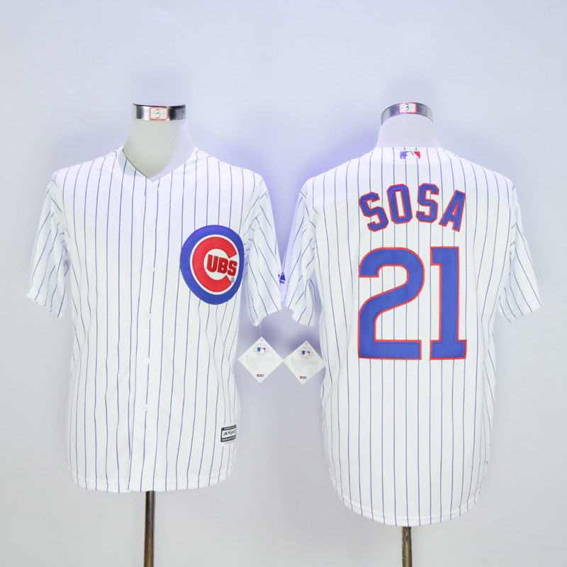 Men Chicago Cubs #21 Sosa White Game MLB Jerseys->chicago cubs->MLB Jersey